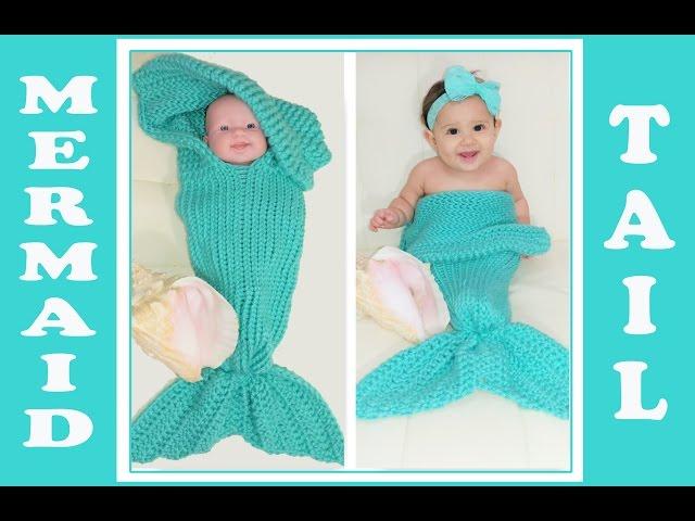 Pt.1 Glama's 2 in 1 Loom Knit Mermaid Tail Cocoon/Blanket