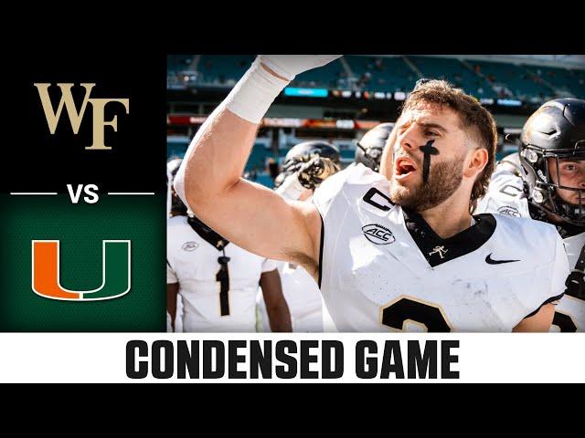 Wake Forest vs. Miami Condensed Game | 2024 ACC Football