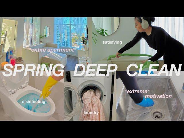 *extreme* DEEP CLEAN MOTIVATION  ultimate SPRING RESET routine + organize ENTIRE apartment 2024