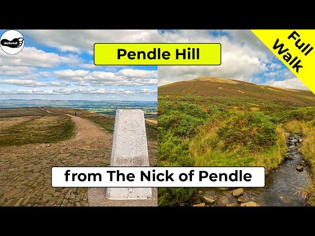 Pendle Hill Walk from the Nick of Pendle - The Full Walk in 4K