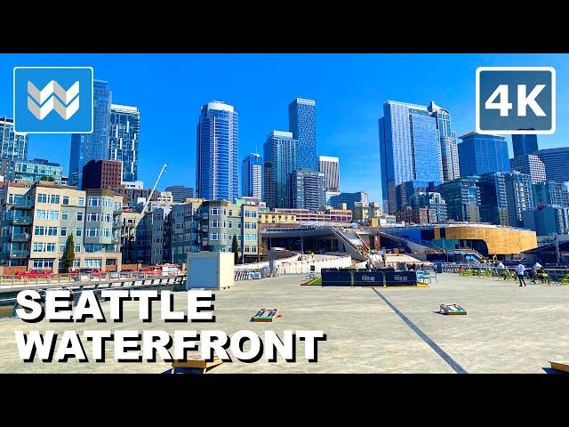 [4K] SEATTLE WATERFRONT PARK 2024 Walking Tour Vlog & Travel Guide - Alaskan Way Project Update