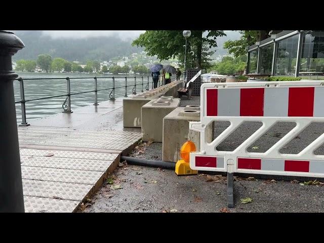 Bregenz: Bodensee über Ufer getreten