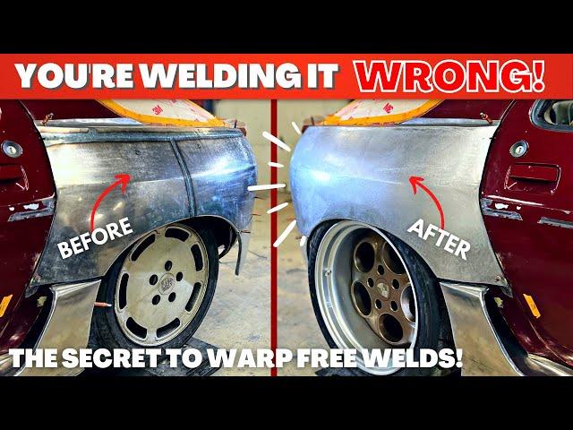 The SECRET to Warp Free Welds! - Widebody Porsche 928 Body Panel Welding, Metal Shaping - 928 Ep. 17