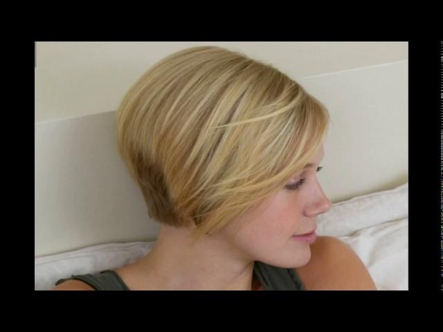 Back of a short bob haircut