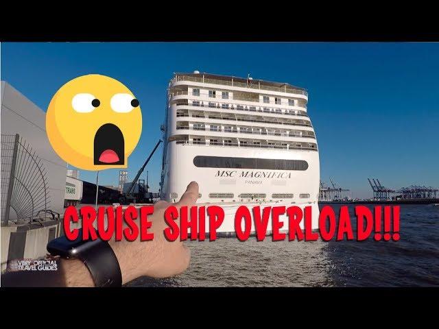 3 Cruise Ships in 1 Day!!! Bike Ride Through Hamburg, Germany