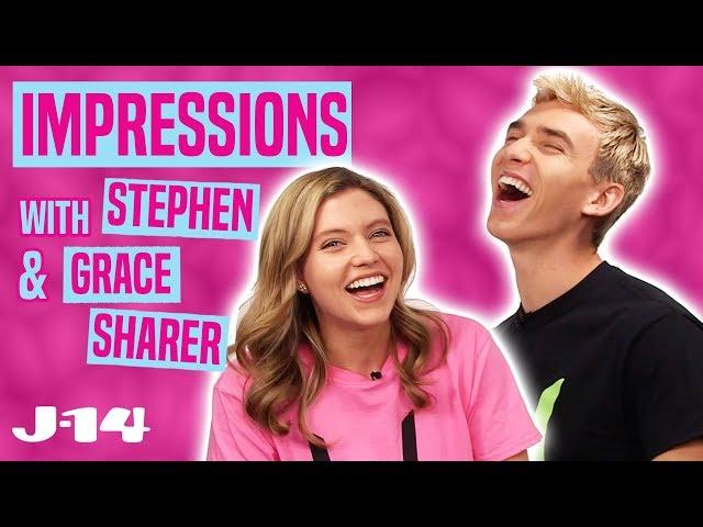 Stephen and Grace Sharer Do Impressions of Rebecca Zamolo, Selena Gomez, and More!