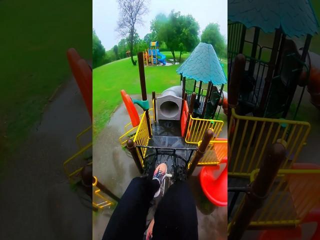 Bella Ciao Rain Day ️ Playground Parkour Climbing Jumping POV Parkour