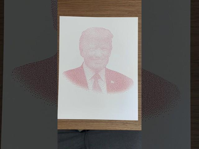 Trump Drawing! #dotwork #pointillism #stippling #youtubeartvideo #youtubeart #trump  #biden #art