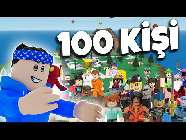 100 KİŞİ ROBLOX BASKINI YAPMAK !