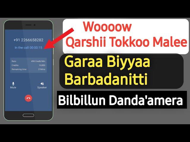 Qarshii Tokkoo Malee Gara Biyyaa Barbadanii Bilbiluun Danda'amee #sofumarapp #oromo_tiktok