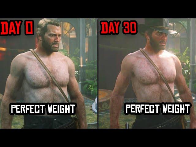 What if Arthur stays at Perfect Weight for 30 days in Red Dead Redemption 2