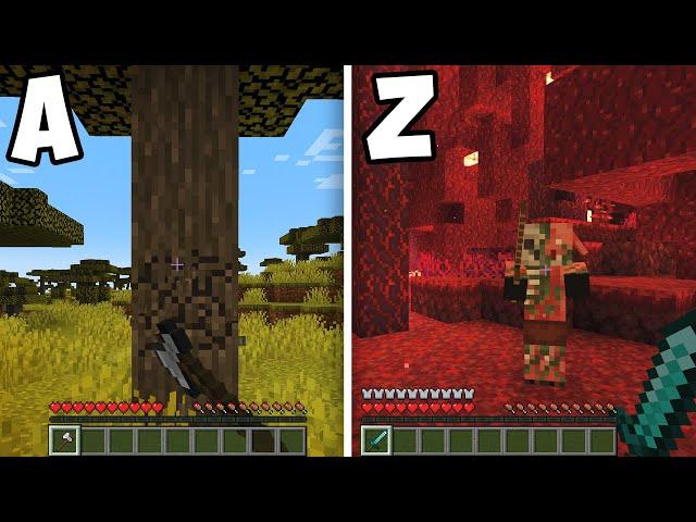 Minecraft But, It's In Alphabetical Order