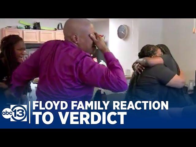 Watch George Floyd's family in Houston react to Derek Chauvin trial verdict