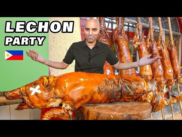 MANILA LECHON PARTY  Filipino Street Food Tour in La Loma, Philippines