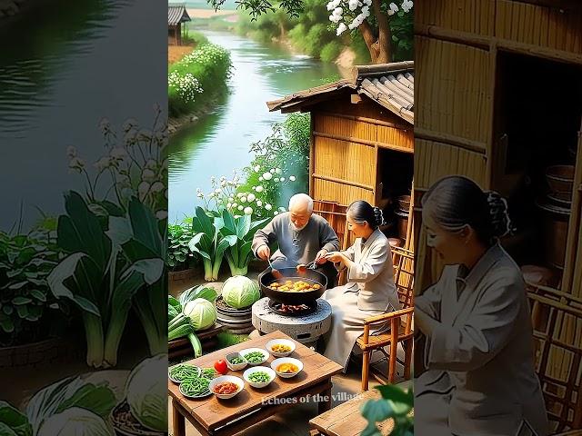 "Peaceful Village Riverside Cooking"#peaceful #nature#ruler  #yt