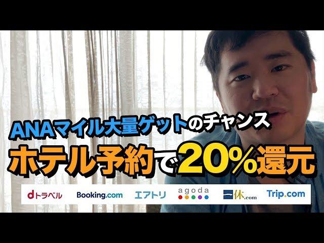 LINEトラベルjpでホテル予約すると20%ポイント還元！ANAマイルも大量で獲得できる