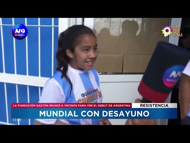 Mundial con desayuno: Fundación Gastón reunió a vecinos para ver  debut de Argentina - NOTICIERO 9