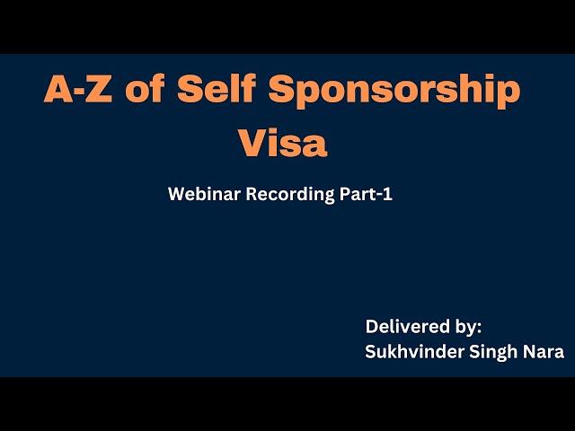 A-Z Of Self Sponsorship Visa UK [Be Your Own Boss] Full Process Explained in a Very Simple Way