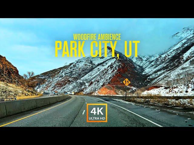 4K Calming Mountain Drive With Interior Car Sounds // Salt Lake City to Park City, UT