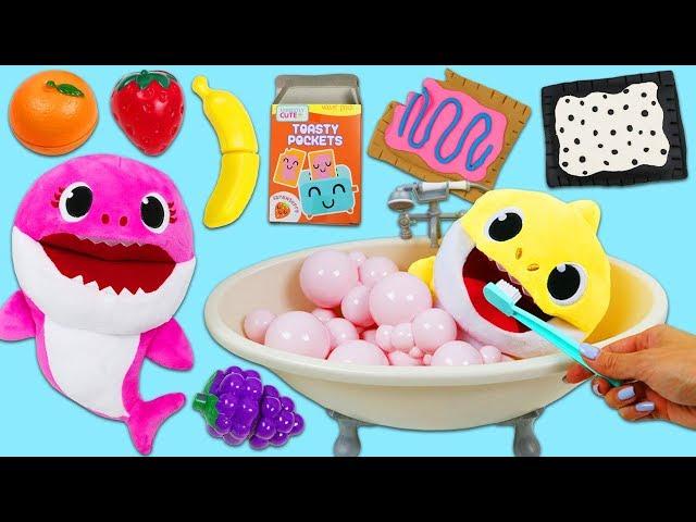 Baby Shark Morning Routine With Bubble Bath And Breakfast!