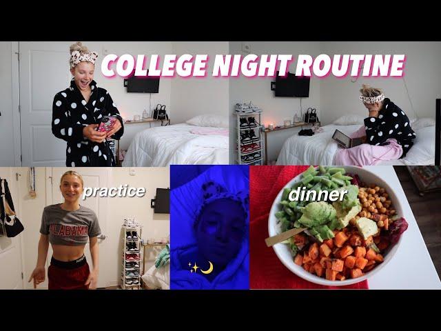 College Night Routine | homework, cheer practice + more