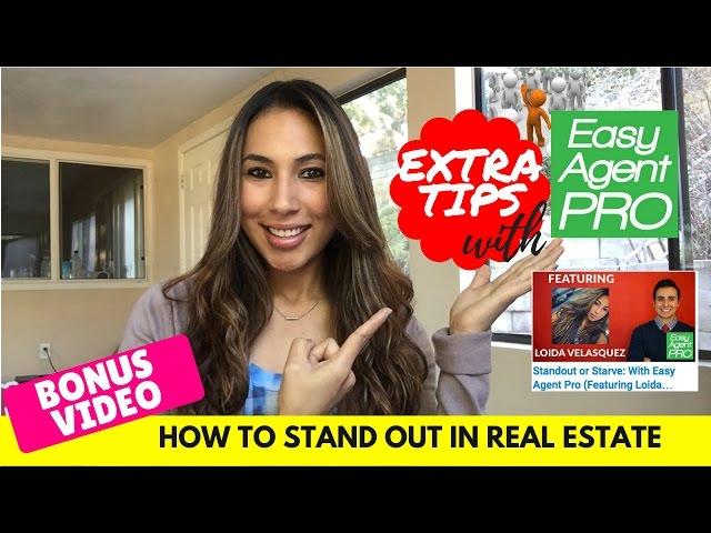 How to Stand Out in Real Estate - Bonus Video with Easy Agent Pro