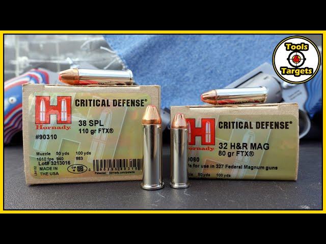 Battle of The Lil' Bros!....38 Spcl VS .32 H&R Magnum Hornady Critical Defense Ballistic Gel Test!