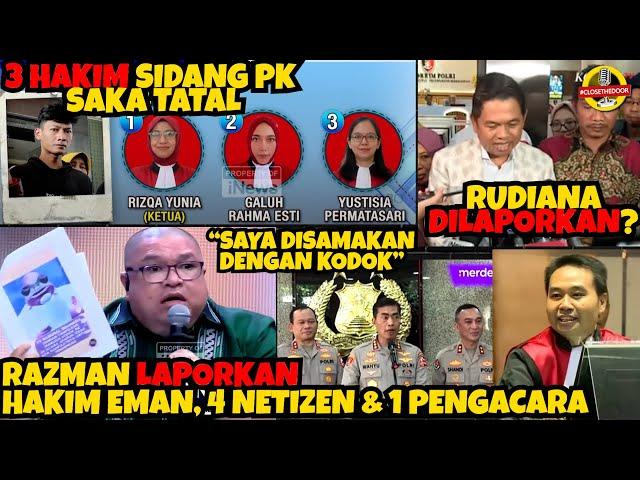 Razman Laporkan Hakim Eman Sulaeman, 4 Netizen, & 1 Oknum Pengacara | 3 Hakim Sidang PK Saka Tatal