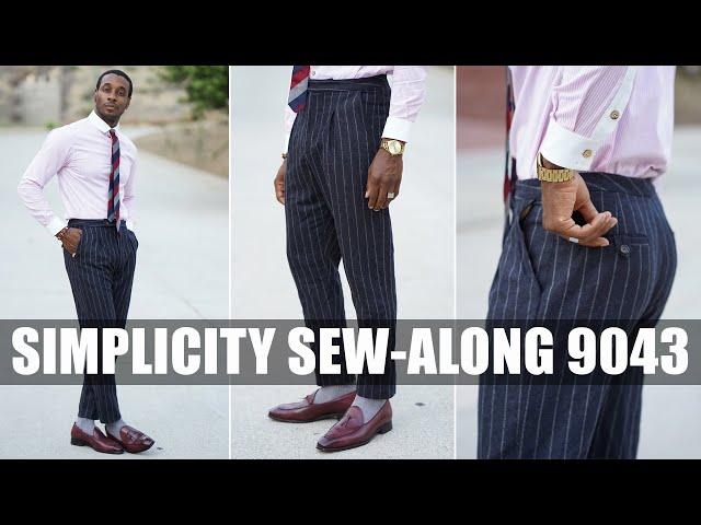 SIMPLICITY PATTERN 9043 SEW-ALONG PLEATED PANTS