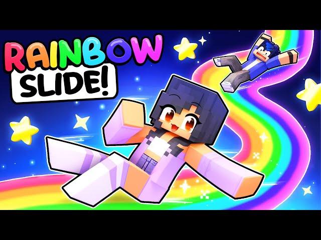 Aphmau's RAINBOW SLIDE In Minecraft!