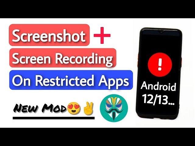 Take Screenshot & Screen Recording On Restricted Apps ｜ Fix Black Screen Problem ｜ Android 12⧸13