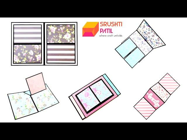 5 Easy Scrapbook Cards Tutorial by Srushti Patil | Combo No.01