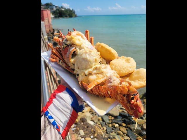 el Langoston Majiaooo  del Malecon  Rellenao en 3 Capas  Mariscada.. Majado Malanga  y Queso a