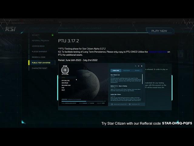 How to setup Star Citizens PTU