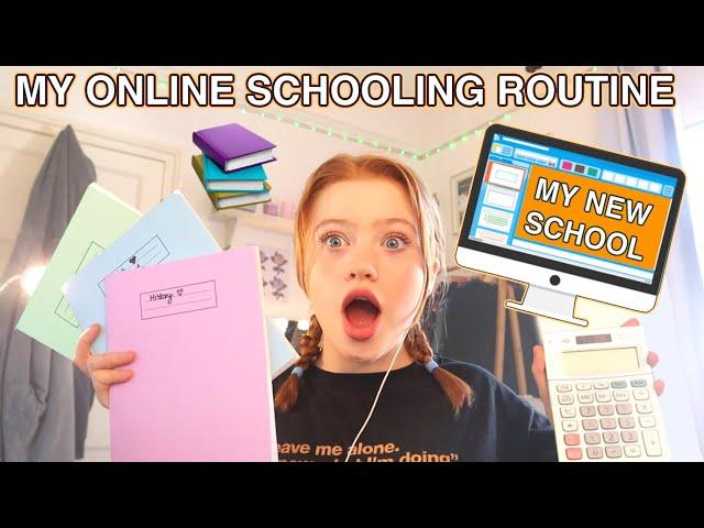 MY ONLINE SCHOOLING ROUTINE *This is my Monday real school day! A Day In My Life #3 | Ruby Rose UK