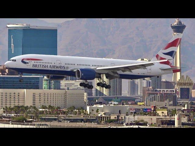 140 planes in 80 min ! LAS VEGAS Airport Plane Spotting  Rush hour / Close up ! Landing / Take off