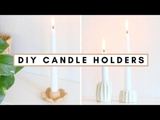 *EASY* DIY candlestick holders ️DAS air dry clay review