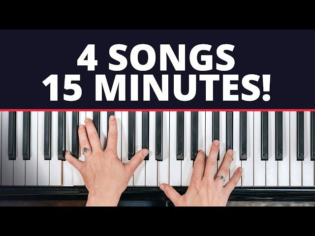 4 Easy Songs For Beginners (Piano Tutorial)