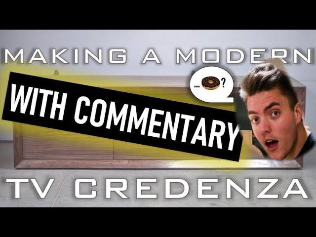 Making A Modern TV Credenza From Plywood - WITH COMMENTARY