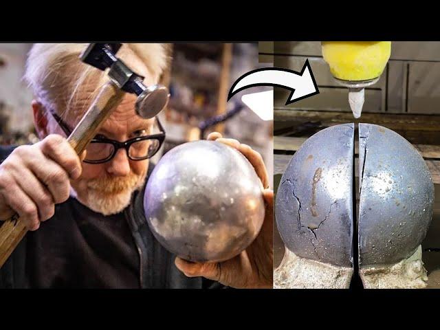 We Cut Adam Savage’s Foil Ball In Half