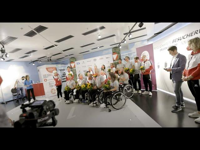 Empfang des österreichischen Paralympic-Teams am Wiener Flughafen