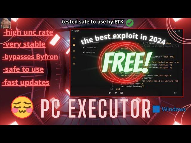 How to hack on Roblox 2024! pc executor Swift (product) tutorial (95% UNC) Free exploit