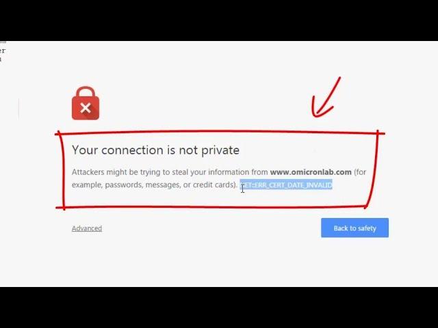 Solved 1click || your connection is not private (NET:: ERR_CERT_DATE_INVALID) Freelancer Mustakin