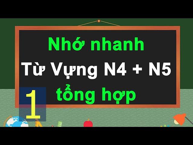 Nhớ Nhanh Từ Vựng N4 – N5 tổng hợp 1 | Từ Vựng N4 N5 | Tiếng Nhật Suki
