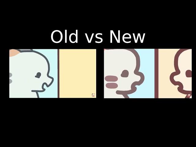 Crumb/Cuptoast old vs new two time animation