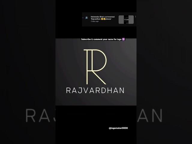 #Rajvardhan#logo#@Logomaker0000#@mahendrabhati5057#trending#viral #subscribe&commenturname4logo️