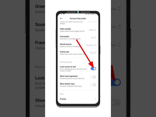 How to off screen recorder lock screen to end | screen recording hidden features #shorts