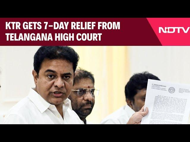 KTR News Update | KTR Gets 7-Day Relief From Telangana High Court In Formula E Racing Case