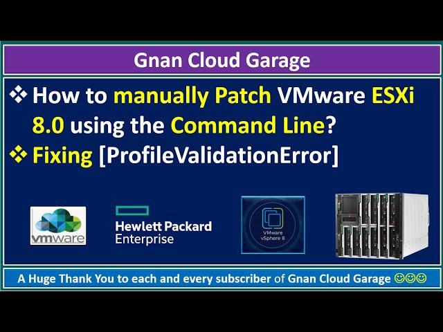 How to manually Patch VMware ESXi 8.0  using the Command Line? || Fixing [ProfileValidationError]