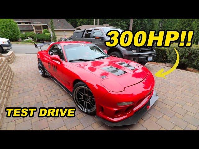 I TOOK 300HP RX-7 FOR A RIDE!! (JDM CAR MEET)